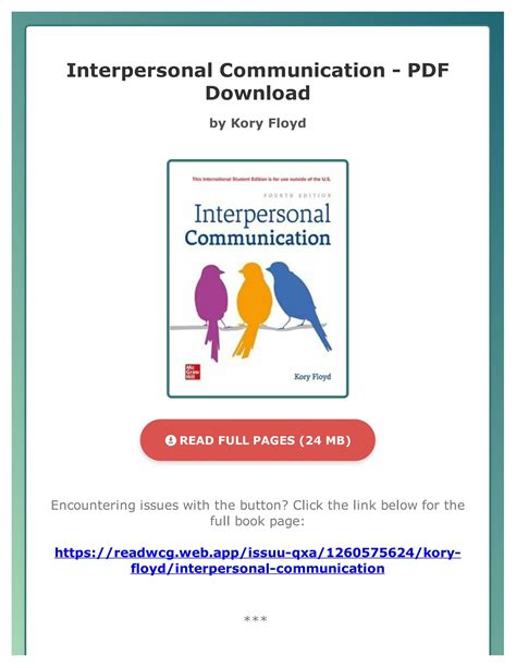 interpersonal communication by floyd pdf.